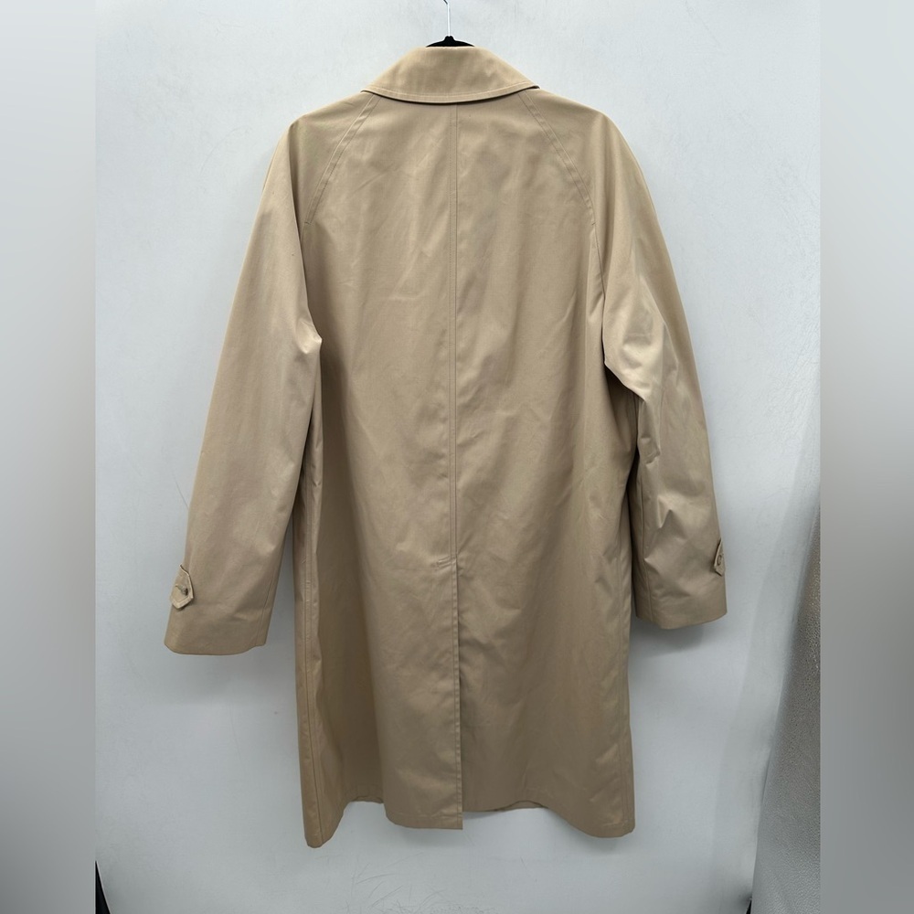 LONDON FOG 42 Men Vintage tan rainproof 60s gorpcore unisex classic trench coat - Picture 4 of 16
